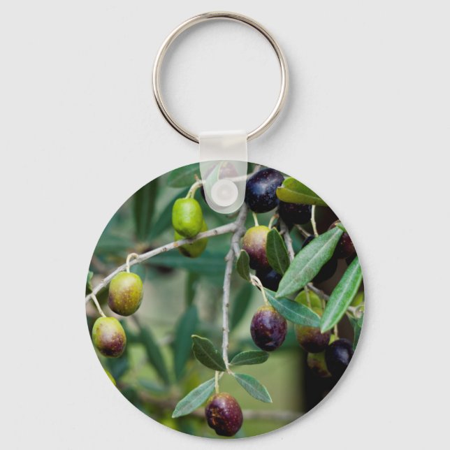 Olivfrukt på Träd Nyckelring (Framsida)