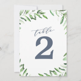 Olivgren Boho Trädgårdsbord Nummer Inbjudningar