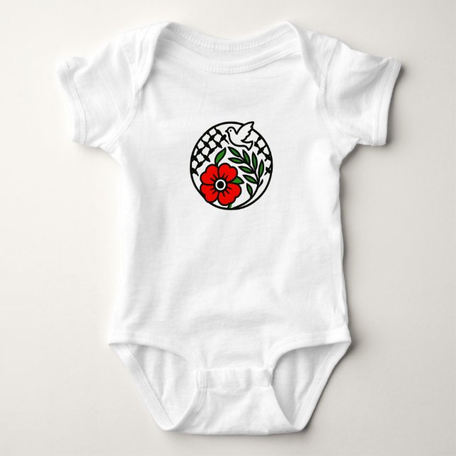 Olivgren och duva t shirt (Framsida)