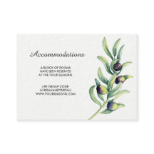 Olivgrens vingård bröllopsinackorderingskort