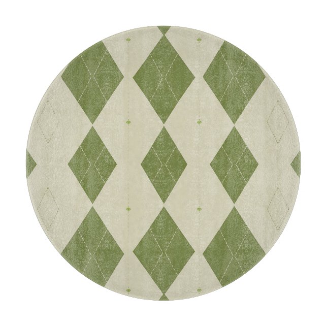 Olivgrön Argyle Diamantmönster (Framsidan)