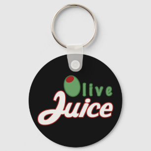 Olivgrön fruktsaft Keychain Nyckelring