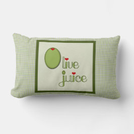 Olivgrön fruktsaft lumbarkudde