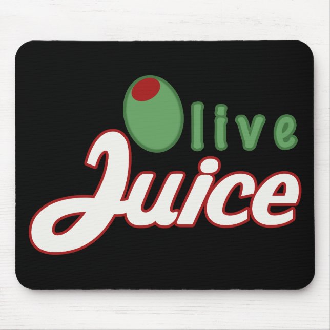 Olivgrön fruktsaft Mousepad Musmatta (Framsidan)