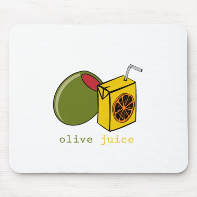 Olivgrön fruktsaft musmatta (Framsidan)