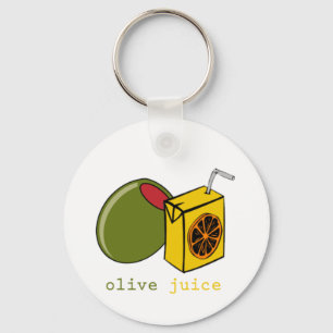 Olivgrön fruktsaft nyckelring