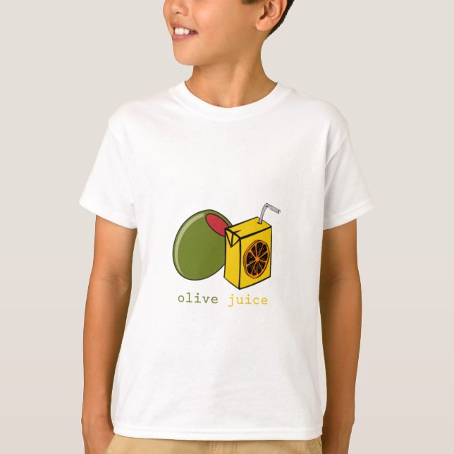 Olivgrön fruktsaft t shirt (Framsida)