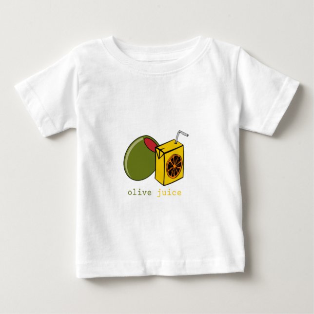 Olivgrön fruktsaft tee shirt (Framsida)