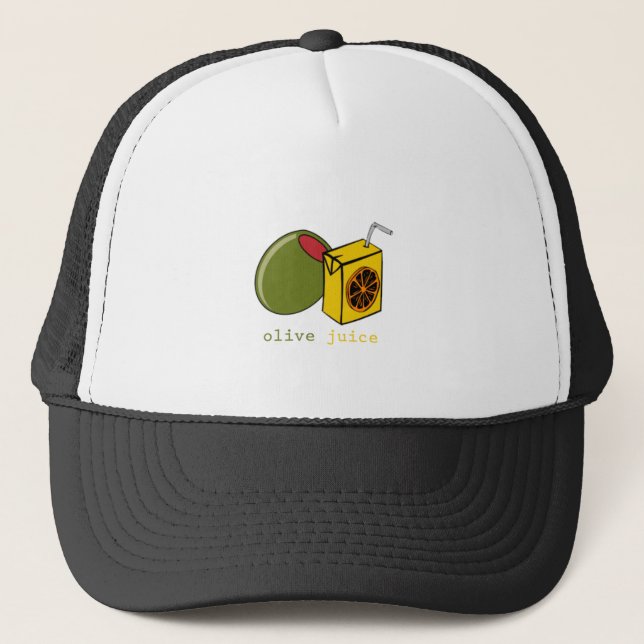 Olivgrön fruktsaft truckerkeps (Framsida)