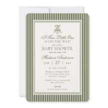 Olivgrön Martini Tini Little One Randig Baby Showe