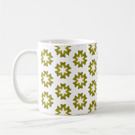 Olivgrön mönster kaffemugg