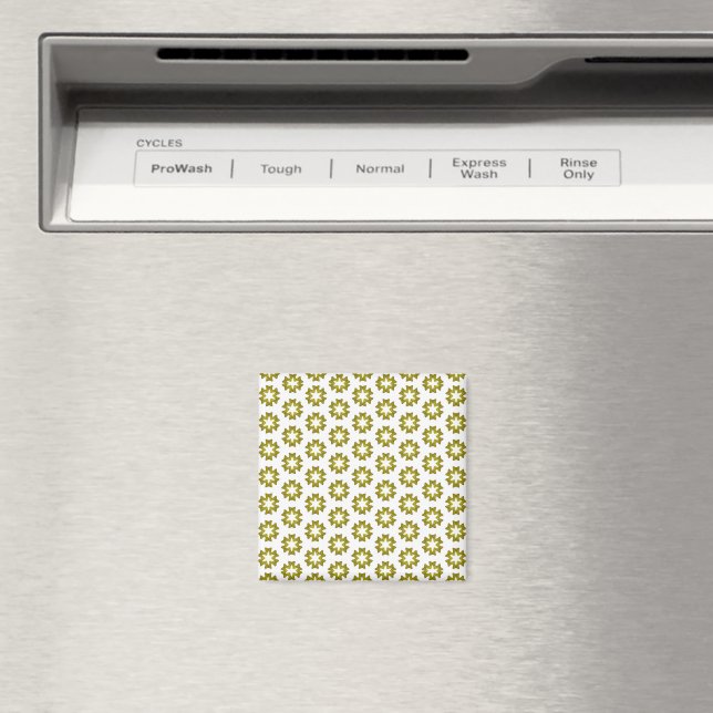 Olivgrön mönster magnet (In Situ (Dishwasher))