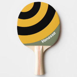 Olivgrön Nattljus Cirkel Rand med Namn Pingisracket