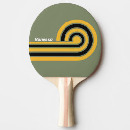 Olivgrön Nightlight Curl-ränder med namn Pingisracket