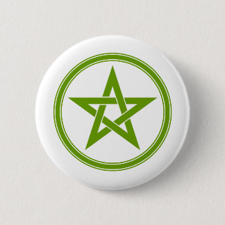 Olivgrön PentaclePentagram Knapp