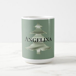 Olivgrön Pistagenöt Mint Julgran Kaffemugg