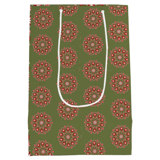 Olivgrön rosemaling  (Baksidan)