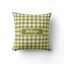 Olivgrön Rutig Gingham Personlig