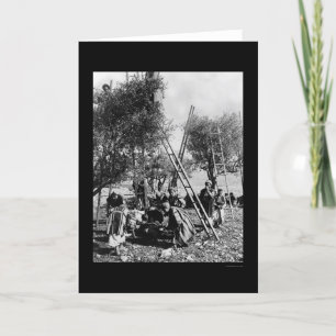 Olivgrön skörd Palestina 1886 Kort