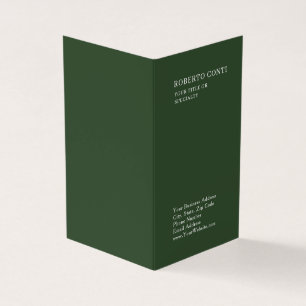 Olivgrön Unik Enkel Minimalistisk Modern Visitkort