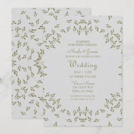 Olivgröna blad Naturlig Havregrynsgröt Rustik Bröl Inbjudningar