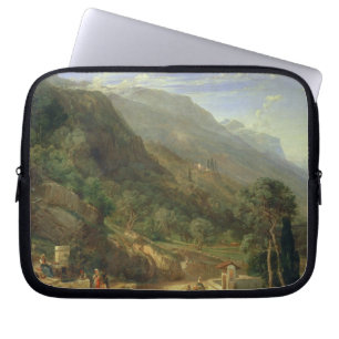 Olivgröna dungar på Varenna, sjö Como, italien, Laptop Fodral