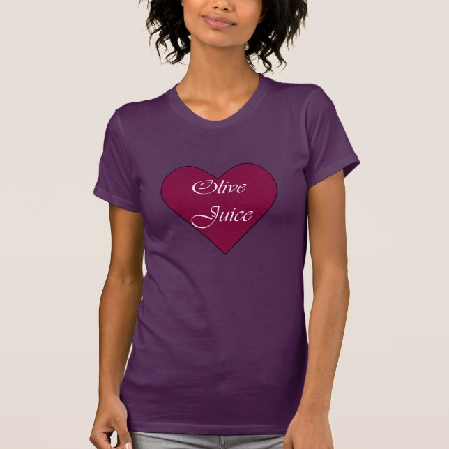 Olivgröna fruktsaftelak älskar jag dig tee shirt (Framsida)