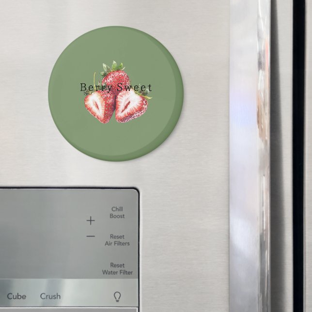 Olivgröna jordgubbar Bärsmak  Magnet (In Situ (Fridge))
