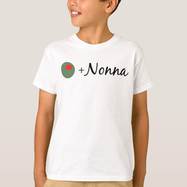 Olivgröna Nonna Tee (Framsida)