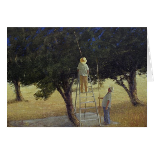 Olivgröna Pickers 1985 Hälsningskort (Framsidan Horizontal)