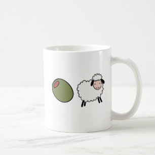 Olivgröna tackakärlekvitsar kaffemugg