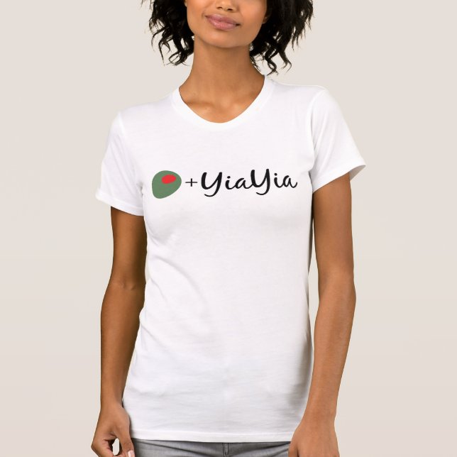 Olivgröna YiaYia T Shirt (Framsida)