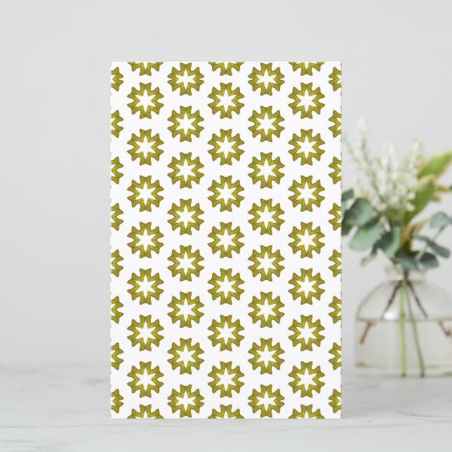 Olivgrönt Mönster Scrapbookpapper (Stående Fram)