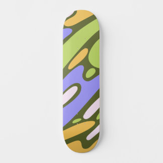 Olivgrönt och lavendel diagonalt penseldragsmönste mini skateboard bräda 18,5 cm