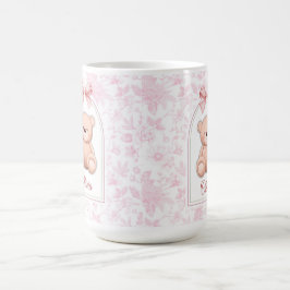 Olivia | Anpassningsbar Rosa Nalle Försörjningsdes Kaffemugg
