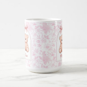 Olivia Anpassningsbar Rosa Nalle Försörjningsdes Kaffemugg