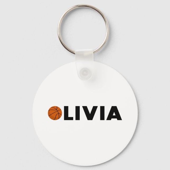 Olivia Basketball Nyckelring (Framsida)