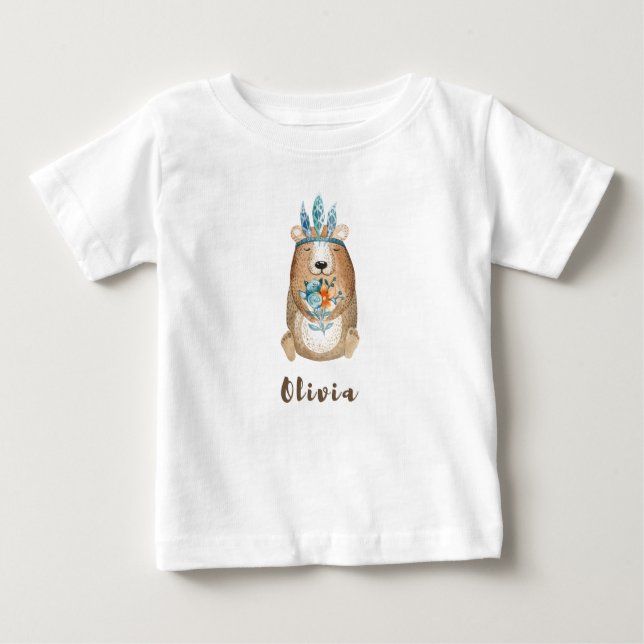 Olivia Boho Bear T-shirt (Framsida)