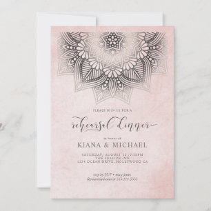 Olivia Bosek Mandala Spets Dusty Rose ID478 Inbjudningar