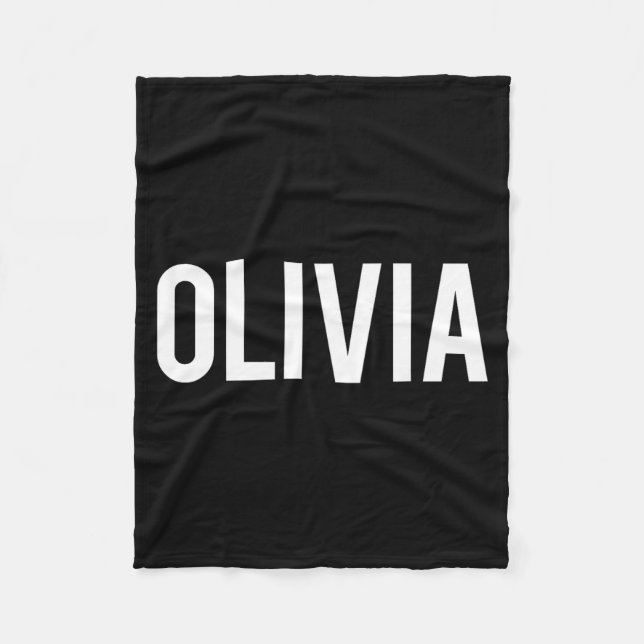 Olivia - Cool New Funny Name Fan Gift Tee  Fleecefilt (Framsidan)