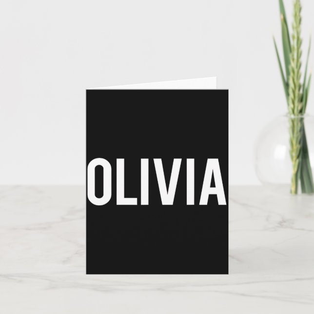Olivia - Cool New Funny Name Fan Gift Tee  Kort (Framsida)