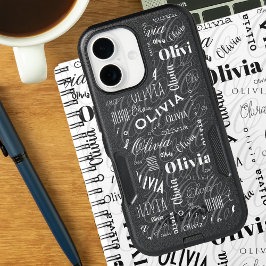 Olivia Custom Name Black White 