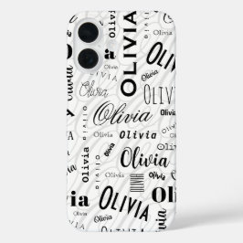 Olivia Custom Name Black White 