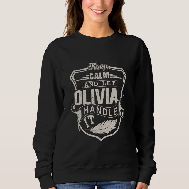 Olivia First Namn Shirt Olivia Namn T (Framsida)
