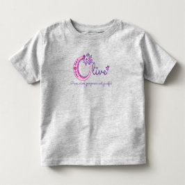 Olivia flicknamn betydelse bokstaven O monogram kl T Shirt