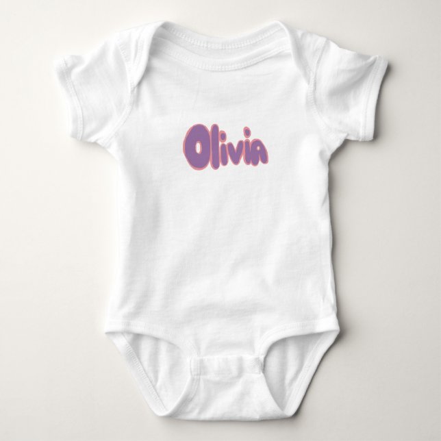 Olivia i bubbelbokstäver t shirt (Framsida)