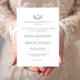 Olivia Invacion de Boda Cristiana Bröllop Inbjudningar