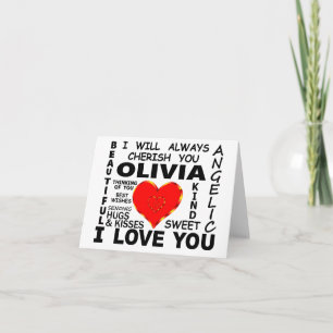 Olivia Jag älskar dig Kort