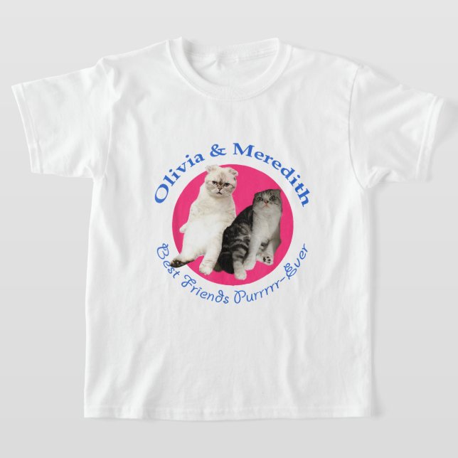 Olivia & Meredith - Best Friends Purrrr-ever T Shirt (Laydown)