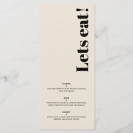 OLIVIA Modern Almond Black Celestial Bröllop Guest Meny